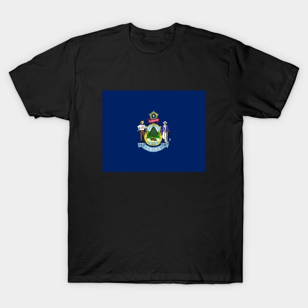 Flag of Maine T-Shirt by brigadeiro